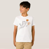 Grappige Cute Hoops Kat T-shirt (Voorkant volledig)