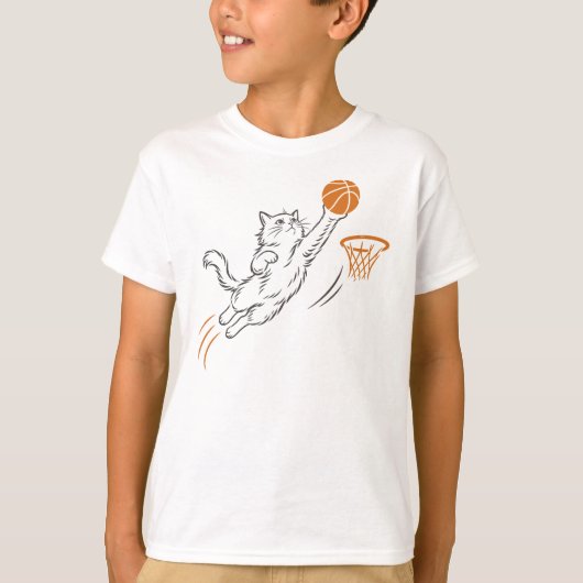 Grappige Cute Hoops Kat T-shirt (Voorkant)