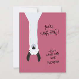 Grappige Cute “Je bent Llama-fantastisch!” Llama G Notitiekaartje