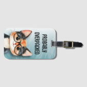Grappige Cute Kat Bagagelabel (Voorkant (horizontaal))