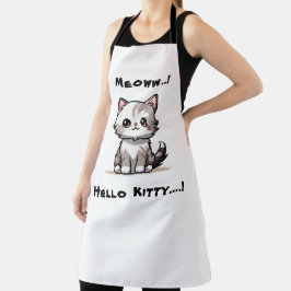 Grappige Cute Kat Kerstmis Humor Schort