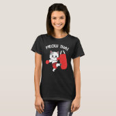 Grappige Cute Kat Muay Thai T-shirt (Voorkant volledig)