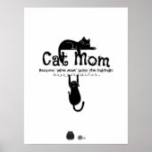Grappige Cute Kat Wijn Moeder Citaat Typografie Ca Poster (Voorkant)
