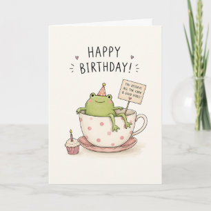 Grappige Cute Kikker Verjaardagswensen Kaart