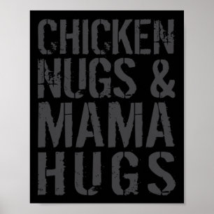 Grappige Cute Kippenmoeder Grafisch Voor Nugget Li Poster