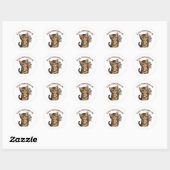Grappige Cute Kitten Woede Verteert Me Ronde Sticker (Vel)
