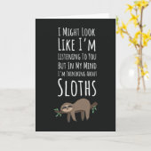 Grappige Cute Luiaards Liefhebber Kaarten Dieren H (Gele Bloem)