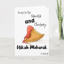 Grappige Cute Nikah Mubarak Kaart