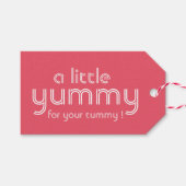 Grappige Cute Roze Elegante Gepersonaliseerde Gift Cadeaulabel (Voorkant (Horizontaal))