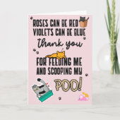 Grappige Cute Roze Gelukkige Moederdag Van Kat Kaart (Voorkant)