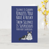 Grappige Cute Siberische Husky Kaart Huisdier Eige (Gele Bloem)