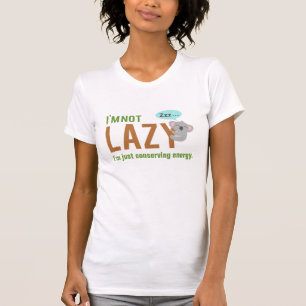 Grappige Cute Slapende Koala Beer Niet Lui Citaat T-shirt
