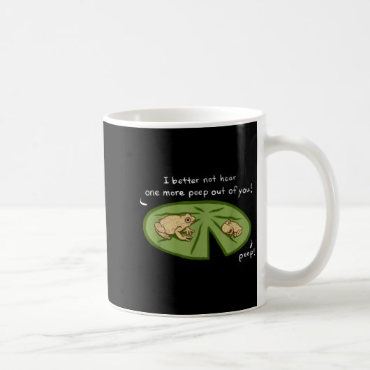 Grappige Cute Spring Peeper Kikkers Lilly Pad Vijv Koffiemok (Rechts)