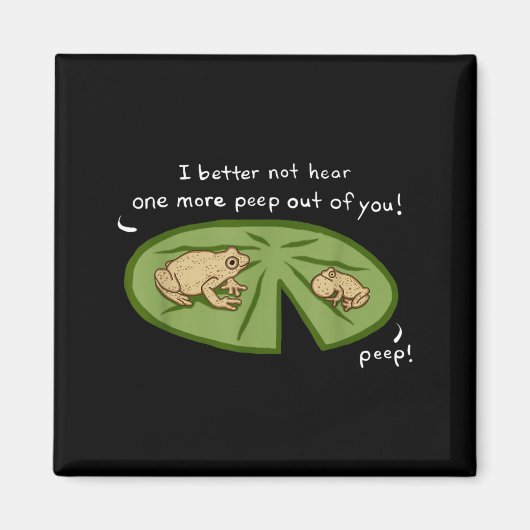 Grappige Cute Spring Peeper Kikkers Lilly Pad Vijv Magneet (Voorkant)