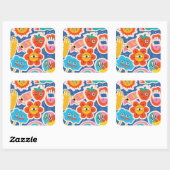 grappige cute Sticker tekening (Vel)