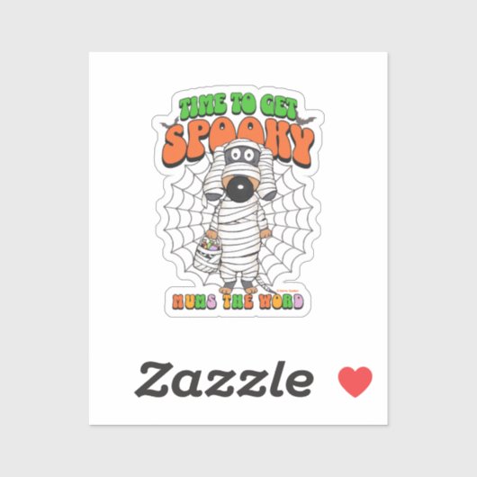 Grappige Cute Tijd om Spooky Mummie te krijgen Sticker (Vel)