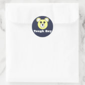 Grappige Cute Tough Guy Beer Gezicht Sticker (Tas)