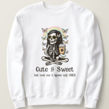 Grappige Cute Zoete Skelet Vlinders Halloween