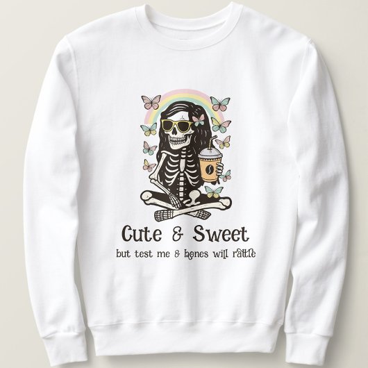 Grappige Cute Zoete Skelet Vlinders Halloween  Trui
