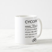 Grappige Cycopath Definitie Koffiemok (Voorkant rechts)
