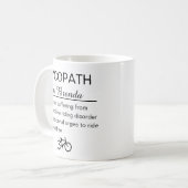 Grappige Cycopath Definitie Koffiemok (Voorkant links)