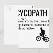 Grappige Cycopath zelfstandig naamwoord design woo Briefkaart (Voorkant / Achterkant)