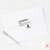 Grappige Cycopath zelfstandig naamwoord design woo Vierkante Sticker (Envelop)