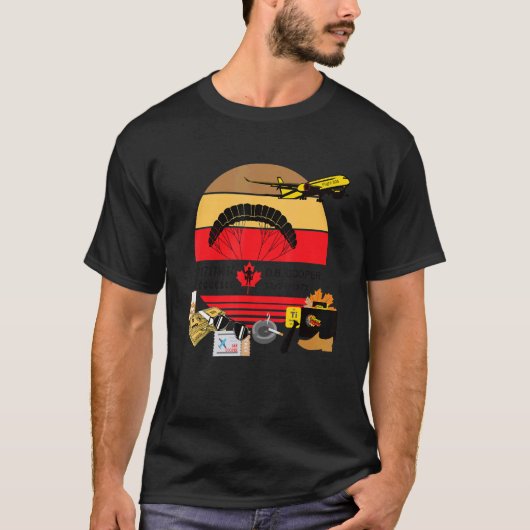 Grappige D B Cooper Mysterie Man Kaping Skydive 19 T-shirt (Voorkant)