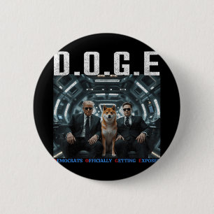 Grappige D.O.G.E Doge Democraten krijgen officieel Ronde Button 5,7 Cm