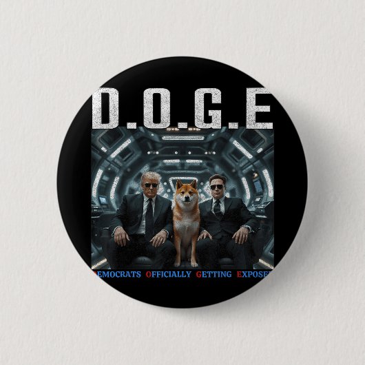 Grappige D.O.G.E Doge Democraten krijgen officieel Ronde Button 5,7 Cm (Voorkant)