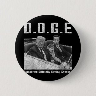 Grappige D.O.G.E Doge Democraten krijgen officieel Ronde Button 5,7 Cm