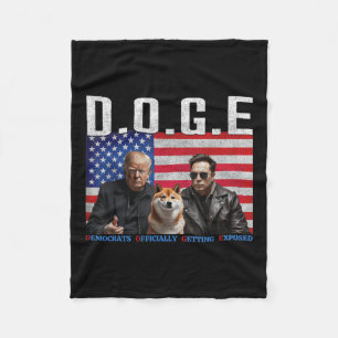 Grappige D.O.G.E Doge Democraten officieel krijgen Fleece Deken