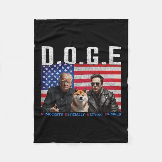 Grappige D.O.G.E Doge Democraten officieel krijgen Fleece Deken (Voorkant)