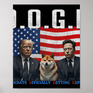 Grappige D.O.G.E Doge Democraten officieel krijgen Poster