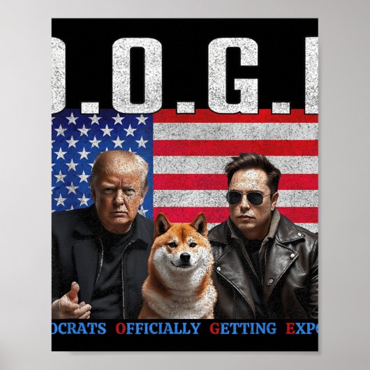 Grappige D.O.G.E Doge Democraten officieel krijgen Poster (Voorkant)