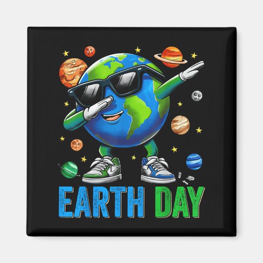 Grappige Dab Earth Day Peuter Jongens Kind Magneet (Voorkant)