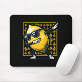 Grappige Dab Lemon Dancing Retro Fruit Muismat (Met muis)