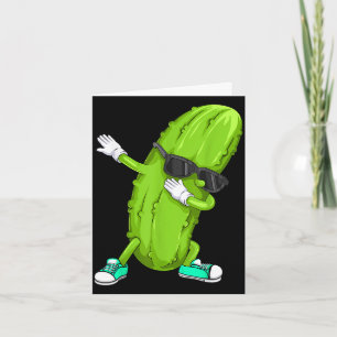 Grappige dabbing augurk cadeau _ schattige dansend kaart