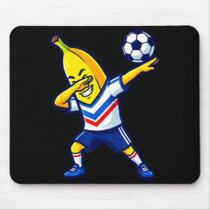 Grappige Dabbing Banaan Voetbalspeler Voetbal Spor Muismat
