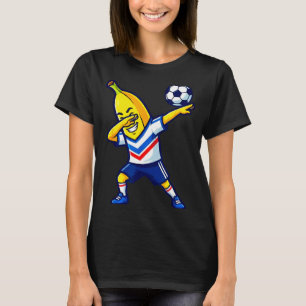 Grappige Dabbing Banaan Voetbalspeler Voetbal Spor T-shirt
