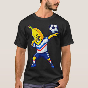 Grappige Dabbing Banaan Voetbalspeler Voetbal Spor T-shirt