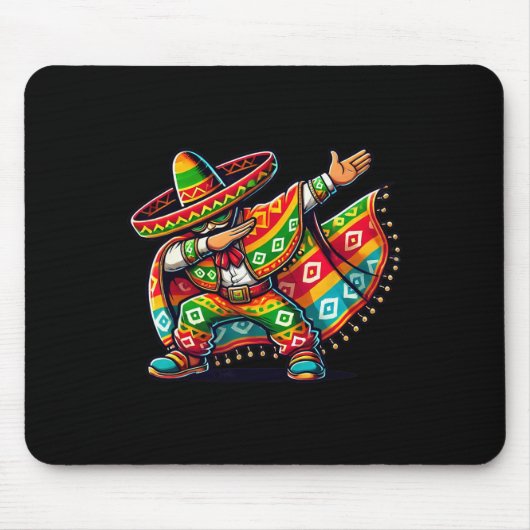Grappige Dabbing Boys Mexicaanse Poncho Cinco De M Muismat (Voorkant)