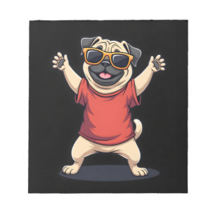 Grappige Dabbing Dab Pug Hond Huisdieren Dans Dier Notitieblok