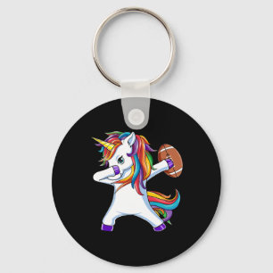 Grappige Dabbing Eenhoorn American Football Cadeau Sleutelhanger