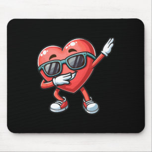 Grappige Dabbing Hart Valentijnsdag Dab Dans Kinde Muismat