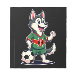 Grappige Dabbing Husky Hond Kenia Voetbal - Keniaa Notitieblok