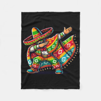 Grappige Dabbing Jongens Mexicaanse Poncho Cinco D Fleece Deken