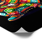 Grappige Dabbing Jongens Mexicaanse Poncho Cinco D Poster (Hoek)
