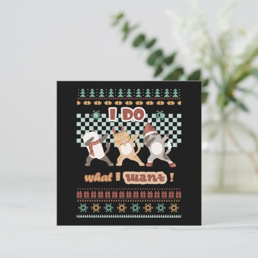 Grappige dabbing kat - Ik doe wat ik wil (Staand voorkant)