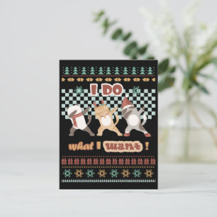 Grappige dabbing kat - Ik doe wat ik wil Briefkaart